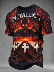 Men's Short-Sleeve T-Shirt with Music Tour Print