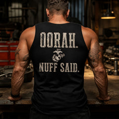 OORAH Nuff Said Tank Top – Marine Pride Back Print