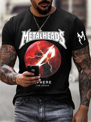 Men's Retro 2026 Metallica Sphere Music Art Metalheads Print T-Shirt