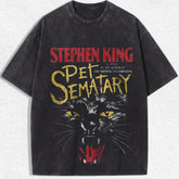 Creepy Black Cat Thriller graphic tee