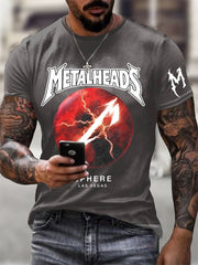 Men's Retro 2026 Metallica Sphere Music Art Metalheads Print T-Shirt