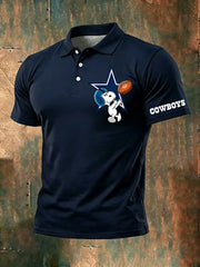Men's Football Short-Sleeve Polo Shirt