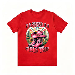 Vintage Western Nashville Girls Trip Cowboy Boots Tee