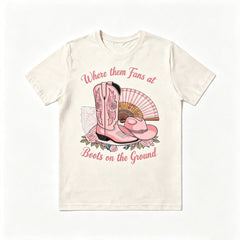 Western Cowgirl Boots On The Ground Graphic Tee
