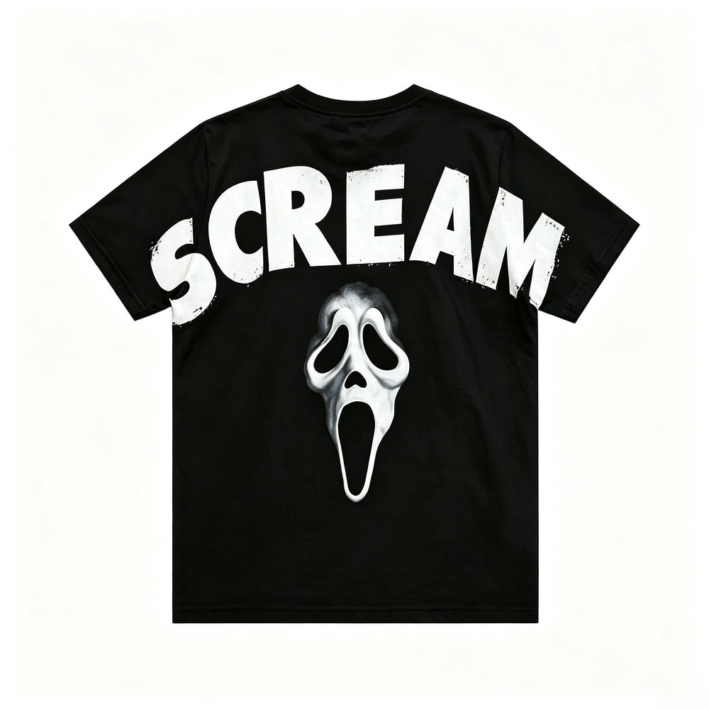 Ghostface Scream Spooky Casual Short Sleeve T‑Shirt