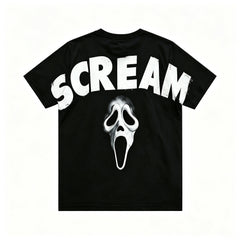 Ghostface Scream Spooky Casual Short Sleeve T‑Shirt