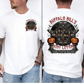 Buffalo Bill's Body Lotion Front & Back Print Halloween T‑Shirt