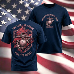 Men Retro Warrior Slogan Graphic Tee