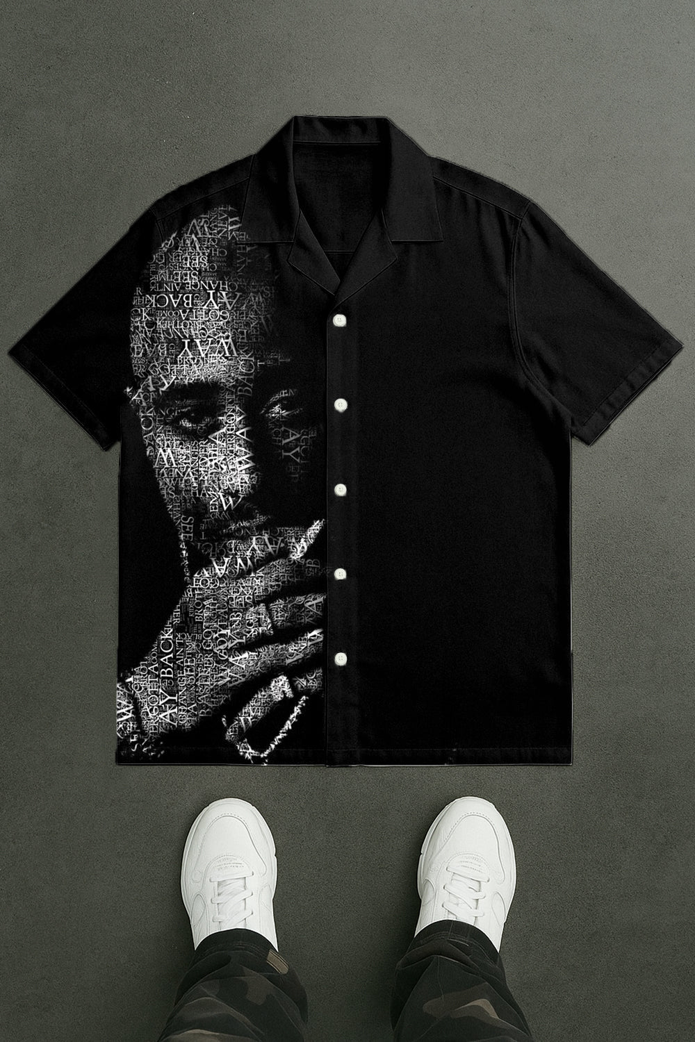 2pac Men's Lapel Shirt