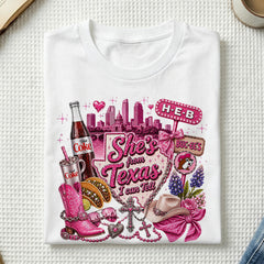 She's From Texas I Can Tell Western Cowgirl T-shirt Texas Lover Gift