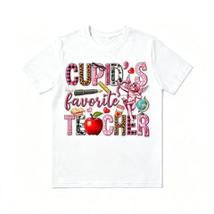 Retro Western Cowgirl Cupid's Favorite Teacher Valentine Tee