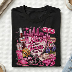 She's From Texas I Can Tell Western Cowgirl T-shirt Texas Lover Gift