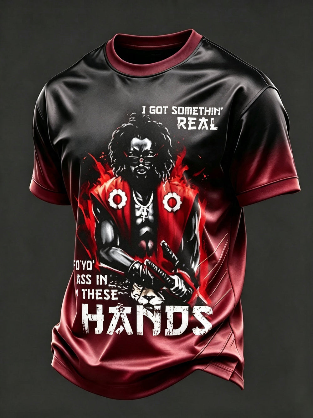 Sho'Nuff Gradient Graphic Men T‑Shirt