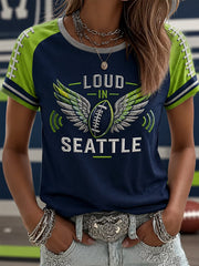 Women's Rugby Lovers Printed Casual Tops