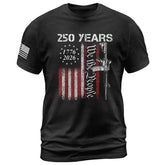 250 Years We The People T-Shirt – Vintage USA Flag 1776–2026 Independe