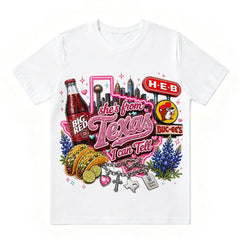 She's From Texas I Can Tell Unisex Travel T-shirt