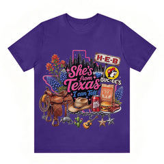 She's From Texas I Can Tell Western Cowgirl T-shirt Texas Lover Gift