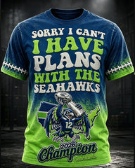 Men's Fashion Seattle Football Fan T-Shirt