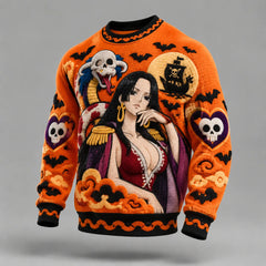 Anime Character Graphic Knitted Pullover Sweater