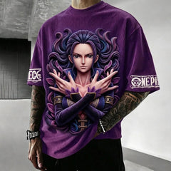 Unisex Anime-Style Retro Oversized T-Shirt