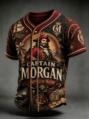 Men's Beer Print Short-Sleeve Shirt