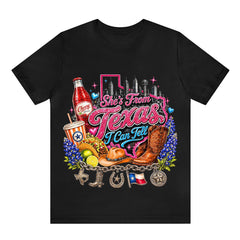 She's From Texas I Can Tell Western Cowgirl T-shirt Texas Lover Gift