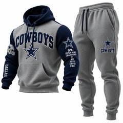 Rugby-print Waffle-knit Hoodie And Pants Set