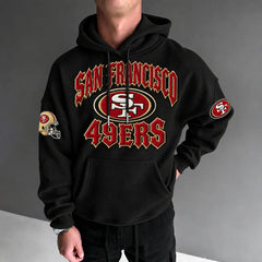 Rugby-print Hoodie