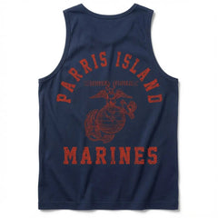 Menswear Soft Outdoor Fabric Parris Island Marines Tank Top