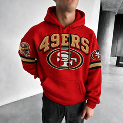 Rugby-print Hoodie