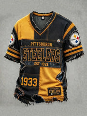 Men's Steelers Print Polo Shirt