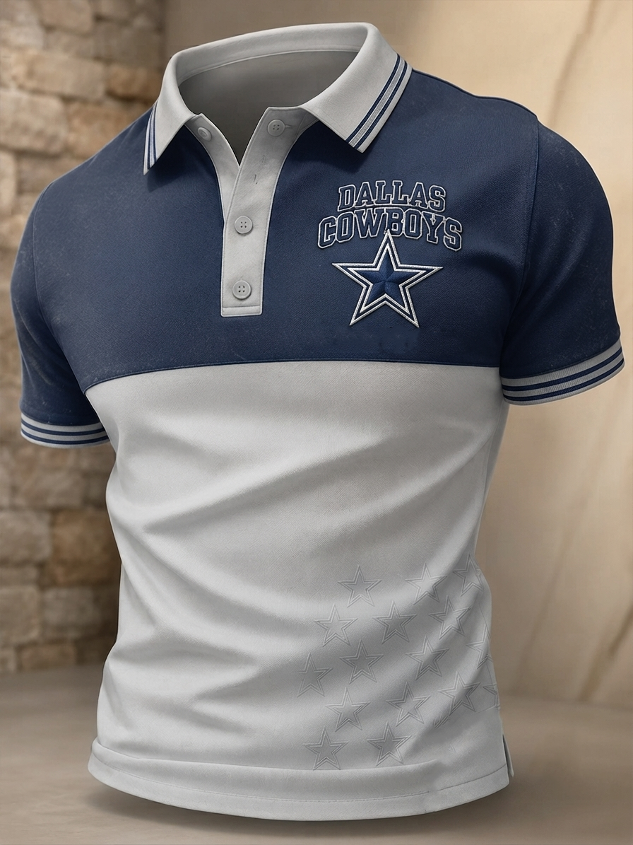 Men's Football Short-Sleeve Polo Shirt