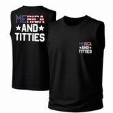 Merica And Titties Tank Top