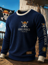 Men's Premium Waffle-Knit Crewneck Sweatshirt Designed Specifically For Anime Fans.
