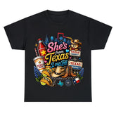 "She's From Texas I Can Tell" Texas Retro T-shirt