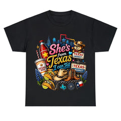 "She's From Texas I Can Tell" Texas Retro T-shirt