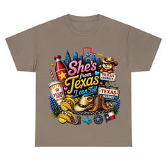 "She's From Texas I Can Tell" Texas Retro T-shirt