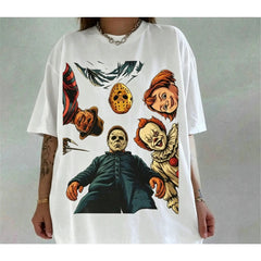 Retro Halloween Characters Tshirt