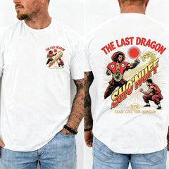 Train Like The Shogun Front & Back Print Men Casual Graphic T‑Shirt