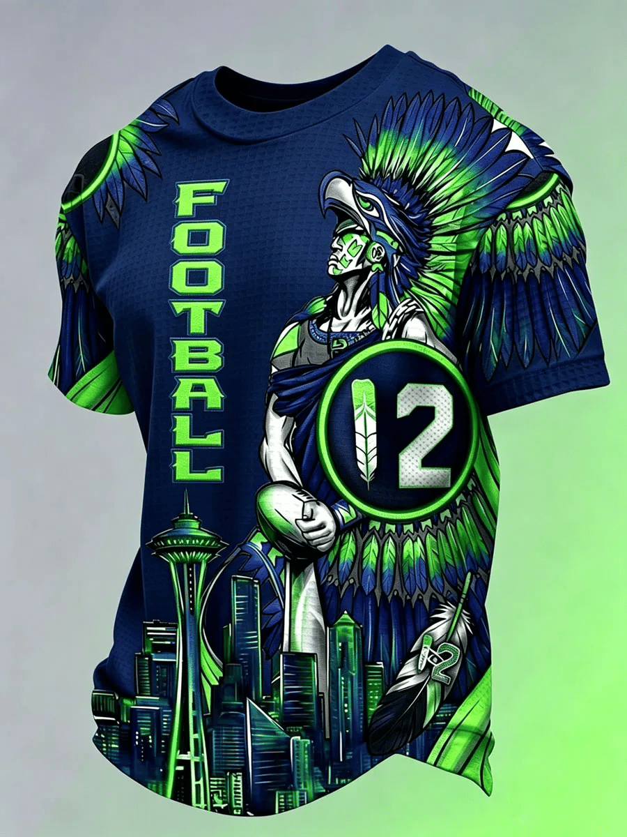 Men's Retro Football Printing T-Shirts