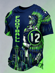 Men's Retro Football Printing T-Shirts