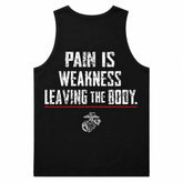 Menswear Soft Fabric Tank Top - "Pain Is Weakness Leaving The Body" Print