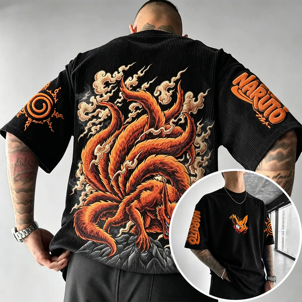 Unisex Anime-Style Retro Oversized T-Shirt
