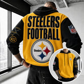 Unisex Casual-chic Rugby-print Hoodie