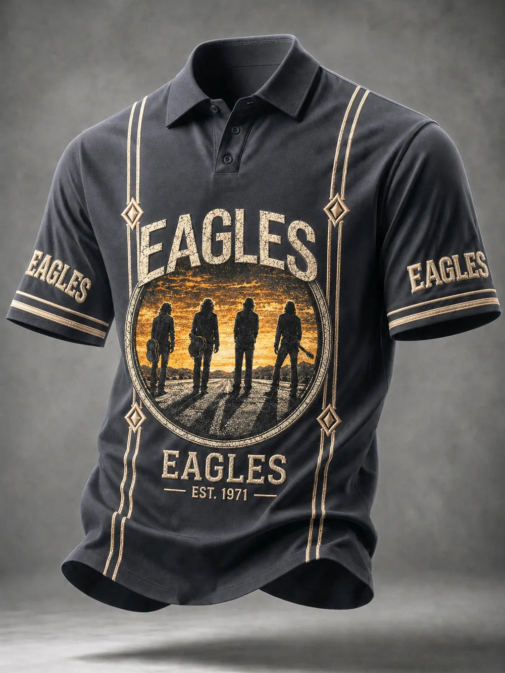 Men's Music Print T‐Shirt