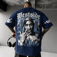 Unisex West Coast Legend Print Short-Sleeve T-Shirt