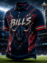 Men's Football Short-Sleeve Polo Shirt