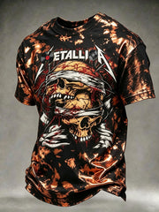 Men's Short-Sleeve T-Shirt with Music Tour Print