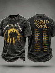 Men's Short-Sleeve T-Shirt with Music Tour Print