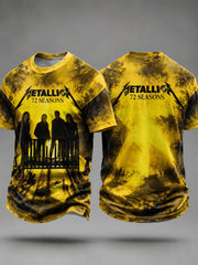 Men's Short-Sleeve T-Shirt with Music Tour Print